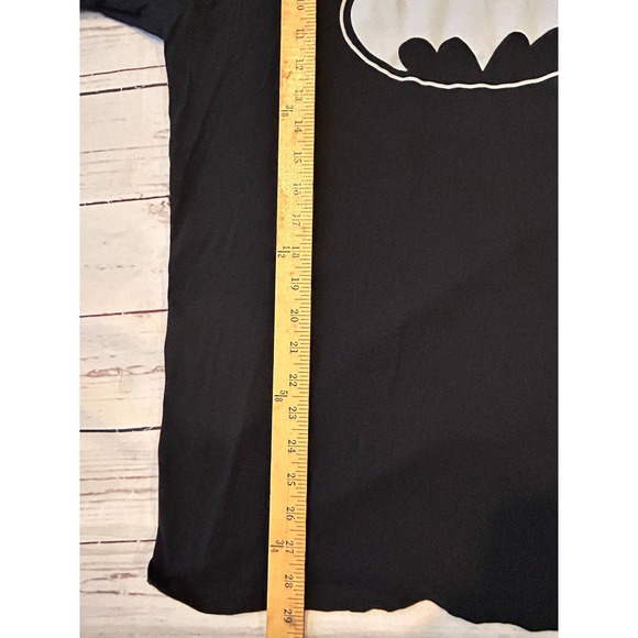 Batman Graphic Black White Long Sleeve Tee Shirt Unisex Large 100% Cotton - Picture 7 of 7